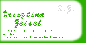 krisztina zeisel business card